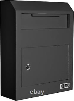 DuraBox Wall Mount Locking Drop Box, Heavy Duty Steel Mailbox for Rent Payments