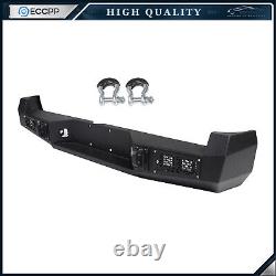 ECCPP Offroad Steel Rear Bumper w LED Lights D-rings For Toyota Tacoma 2005-2015