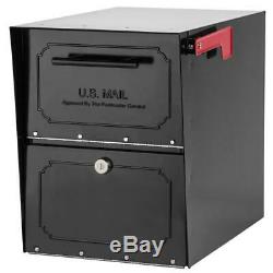 Extra Large Steel Locking Mailbox, Post Mount, Sturdy Heavy Duty, High Security