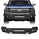 Fit Chevy Silverado 1500 2014-2015 Black Steel Front Bumper Withled Light Bar