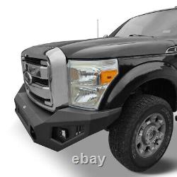 Fit 2011-16 Ford F250 F350 Black Front Bumper with 120w Light Bar Heavy Duty Steel