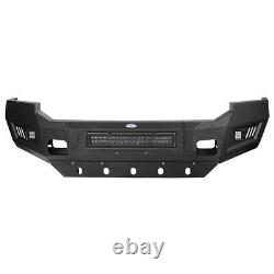Fit Ford F250 2005-2007 Heavy Duty Front Bumper with Skid Plate & LED Light Bar