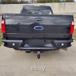 Fit Ford F-250 2011-2016 Rear Back Bumper with 2 LED Floodlight Heavy Duty Steel