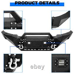 Fits 2005-2015 2006 Toyota Tacoma Front Bumper Steel withWinch Plate + LED Lights