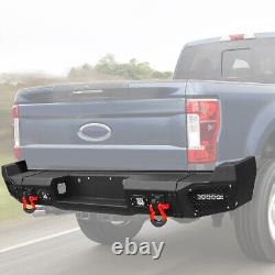 Fits 2017-2021 Ford F250/350/450 Super Duty Rear Bumper withLED Lights