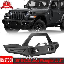 Fits 2018 2019 2020 2021 2023 Jeep Wrangler JL JT Front Bumper Heavy Duty Steel