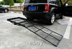 Folding Wheel chair Scooter Carrier Rack 660LBS Disability Rack Ramp Hitch Mount