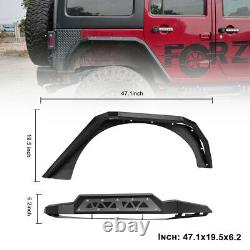 For 07-18 Jeep Wrangler JK JKU Rear Fender Flares Off-road Heavy Duty Steel Pair
