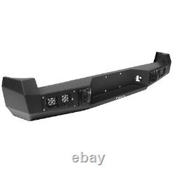 For 2005-2015 Toyota Tacoma Heavy Duty Steel Rear Bumper with D-ring & LED Lights