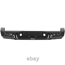 For 2005-2015 Toyota Tacoma Heavy Duty Steel Rear Bumper with D-ring & LED Lights