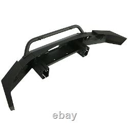 For 2007-2013 Chevy Silverado 1500 NEW Black Powder Coated Steel Front Bumper