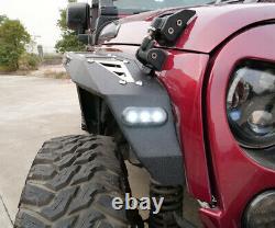 For 2007-2018 Jeep Wrangler JK JKU Front Fender Flares 2PC Heavy Duty Steel Pair
