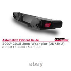For 2007-2018 Jeep Wrangler JK JKU Heavy Duty Steel Rear Bumper 2 Door 4 Door