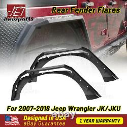 For 2007-2018 Jeep Wrangler JK JKU Rear Fender Flares 2PC Heavy Duty Steel Pair
