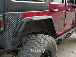 For 2007-2018 Jeep Wrangler JK JKU Rear Fender Flares 2PC Heavy Duty Steel Pair