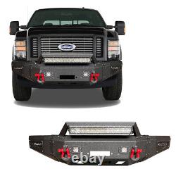 For 2008-2010 Ford F250/F350 Super Duty Steel Front Bumper with LED lights