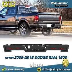 For 2009-2018 Dodge Ram 1500 Rear Bumper Steel Heavy Duty withLED Brake Lights