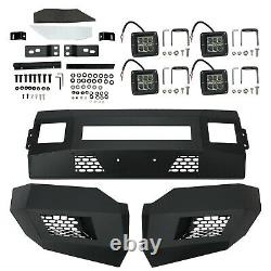 For 2011-2016 2/4WD Ford F250 F350 Heavy Duty Black Front Bumper withLEDs NEW
