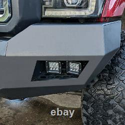 For 2011-2016 Black Front Bumper with LEDs 2/4WD Ford F250 F350 Heavy Duty Steel