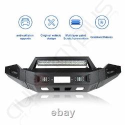 For 2013-2018 Dodge Ram 1500 Heavy Duty Steel Front Bumper with Led Light Bar