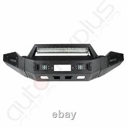 For 2013-2018 Dodge Ram 1500 Heavy Duty Steel Front Bumper with Led Light Bar