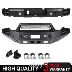 For 2013-2018 Dodge Ram 1500 Off-road Front Rear Bumper Guard with Lights D-rings