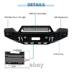 For 2015-2019 GMC Sierra 2500 3500 Complete Front Bumper With LED Lights