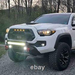 For 2016-2022 Toyota Tacoma Front Bumper Guard withWinch Plate LED Lights D-rings