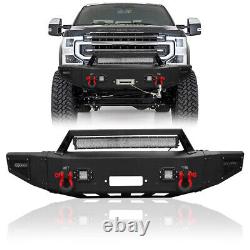 For 2017-22 Ford F250/F350/F450 Super Duty Steel Front/Rear Bumper WithWinch Plate