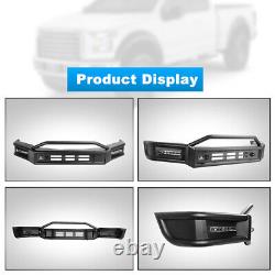 For 2018-2020 Ford F-150 Front Bumper Heavy Duty Steel With LED Fog Lights Parts