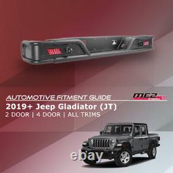 For 2019-2021 Jeep Gladiator JT Rear Bumper Heavy Duty Steel withLED Brake Lamps