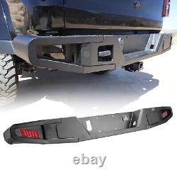 For 2019-2023 Jeep Gladiator JT Rear Bumper Heavy Duty Steel withLED Brake Lights