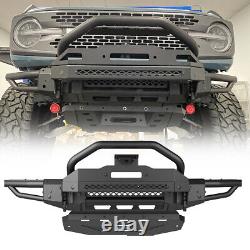 For 2021 2022 2023 Ford Bronco Full-Width Heavy Duty Steel Front Bumper Upgrade