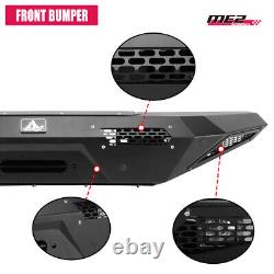 For 2021 2022 Ford Bronco Front Bumper Heavy Duty Steel With LED Fog Lights