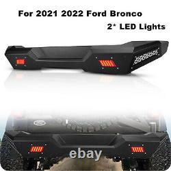 For 2021 2022 Ford Bronco Rear Bumper Powder Coated Heavy Duty Steel LED Light