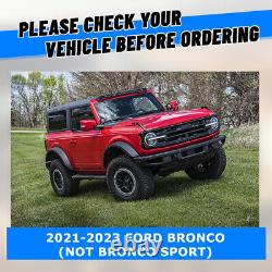 For 2021-2023 Ford Bronco Heavy Duty Steel Full-Width Front Bumper+Side Wings