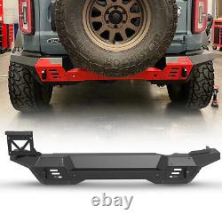 For 2021-2023 Ford Bronco Heavy Duty Steel Rear Bumper withLicense Plate Holder