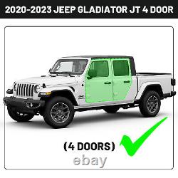 For 20-23 Jeep Gladiator JT 4 Door with 3 Drop Steps Running Boards Nerf Bars