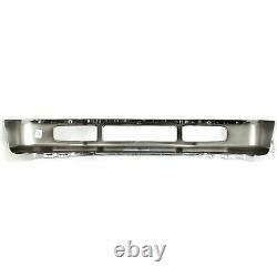 Front Bumper Chrome Steel + Mounting Brackets For 2008-2010 Ford F-250 F-350