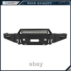 Front Bumper Fits 2014-2015 Chevy Silverado 1500 with Winch Plate & LED Light