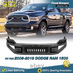 Front Bumper For 2009-2018 Dodge Ram 1500 Grille Guard Heavy Duty Steel Black