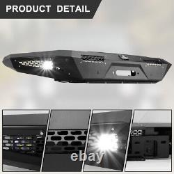 Front Bumper For 2021 2022 2023 Ford Bronco With LED Fog Lights Heavy Duty Steel