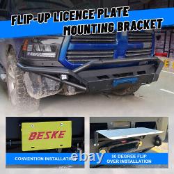 Front Bumper Set For 2013-2023 Ram 1500 with2LED Pod Lights+Licence Plate Bracket