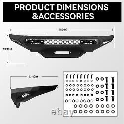 Front Bumper With Parking Sensor Hole Fits Ford F150 2014-2017 Heavy Duty Steel