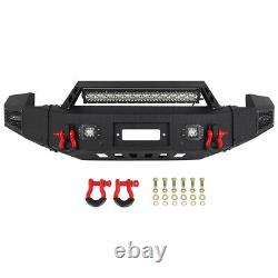 Front Bumper with LED lights & D-Rings For 2007-2010 Chevy Silverado 2500/3500