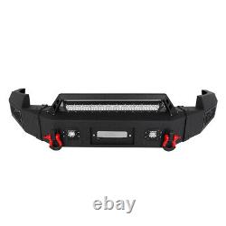 Front Bumper with LED lights & D-Rings For 2007-2010 Chevy Silverado 2500/3500