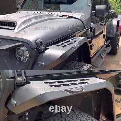 Front Fender Flares For 2019-2023 Jeep Gladiator JT Black Heavy Duty Steel
