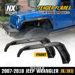 Front Fender Flares for 2007-2018 Jeep Wrangler JK JKU Offroad Duty Steel 2PC