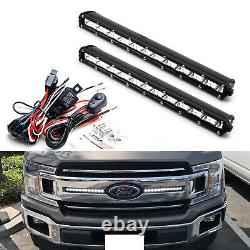 Front Grille LED Light Bar with Front Grill Mount, Wire For 18-up Ford F150 XL XLT