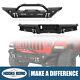 Front + Rear Bumper Heavy Duty Steel With D-ring For Jeep Gladiator Jt 2020-2023